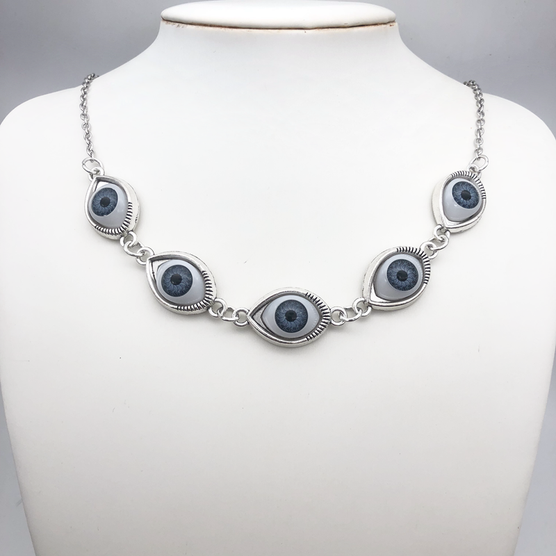 Heiße Verkäufe Goth Gothic Kpop Evil Eye Kette Für Mann Frauen Anhänger Halsband Halskette Neue Mode Schmuck Vintage Punk_voghion.com