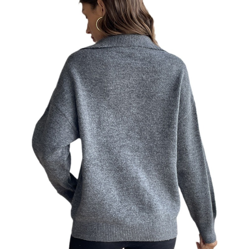 Halloween Pullover Diablo Subculture Skull Loose Long Sleeve Knitwear Female_voghion.com