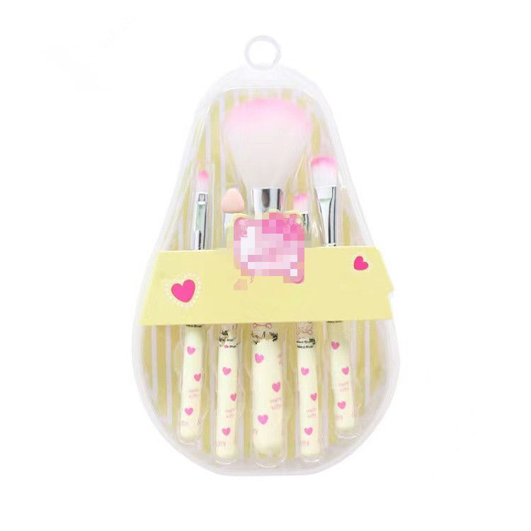 Cartoon Anime 5-teiliges Augenwerkzeug-Set für unterwegs, tragbares Make-up-Pinsel-Set_voghion.com