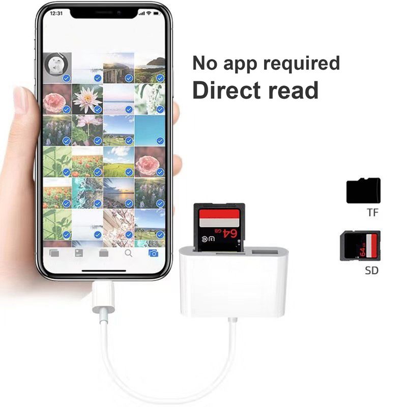 3-in-1 Multifunctional USB 2.0/Type-C U Disk TF Card Reader OTG Adapter for Mobile Phone_voghion.com