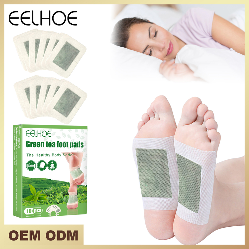 Green Tea Beautiful Foot Patch Improves Sleep Quality, Relieves Muscle Tension, Body Pressure, and Foot Care Patch_voghion.com