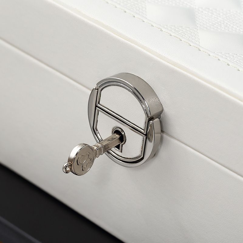 Minimalist Capacity Storage PU With Large Mirror Detachable Makeup Case Includes Portable Small Jewelry Box_voghion.com