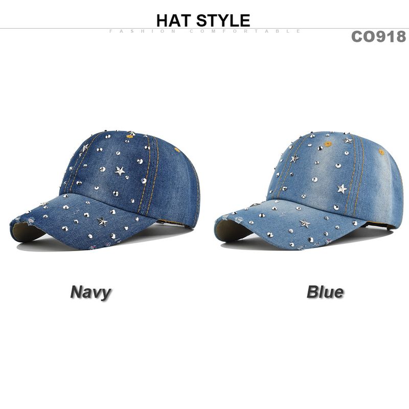 Five pointed diamond washed cowboy duckbill hat, couple sunshade baseball hat_voghion.com