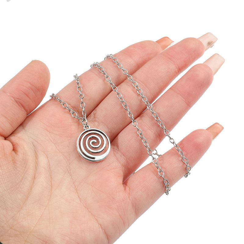 New Mosquito Incense Necklace, High end, Small and Popular Hip Hop Simple Round Alloy Pendant, Sweater Pendant_voghion.com