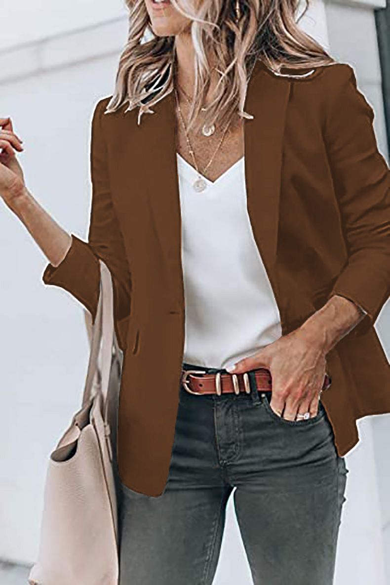 Giacca autunno nuovo temperamento da donna a maniche lunghe con colletto monopetto_voghion.com