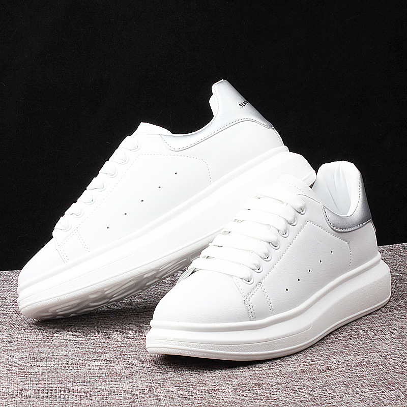 Męskie i damskie małe białe buty dla par, wysokie buty sportowe dla studentów, buty Air Cushion dla mężczyzn, buty dla taty, Ins_voghion.com