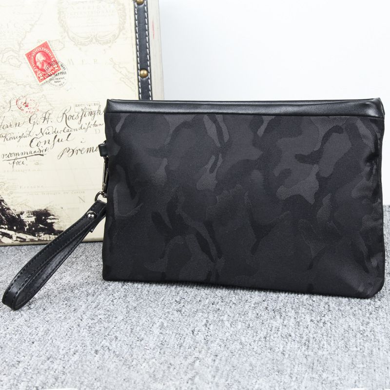 Bolso de mano para hombre, bolso de muñeca de gran capacidad, bolso de mano de tela Oxford, bolso de mano de nailon, bolso informal, bolso de mano de camuflaje para teléfono móvil._voghion.com