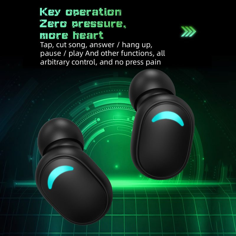 Trådløse in-ear-øretelefoner med 5.1-forsinkelse, lav lyd, Bluetooth-kompatible spillhodetelefoner for sport_voghion.com