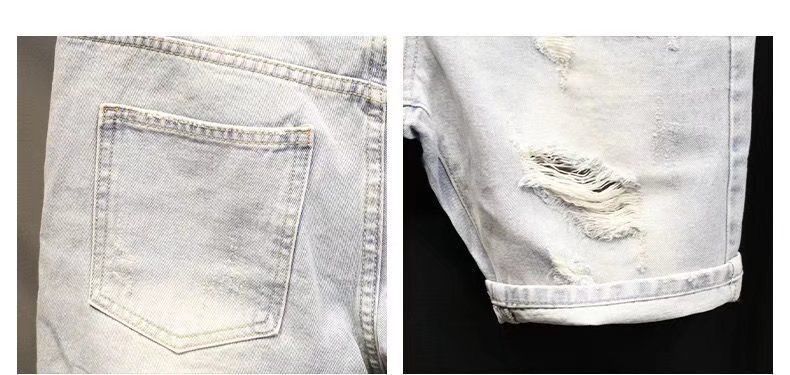 Männer Kleeder Retro All-Match loose riichtaus Denim Shorts Casual Hosen_voghion.com