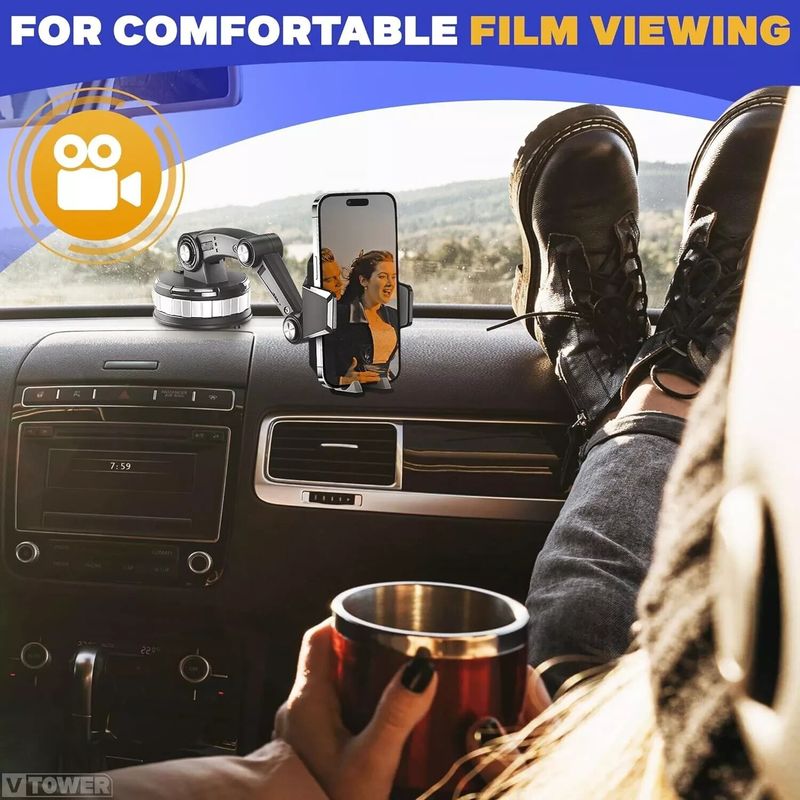 Car Van Trunk Phone Holder Stand Windscreen Dashboard Mobile Support GPS Suction_voghion.com