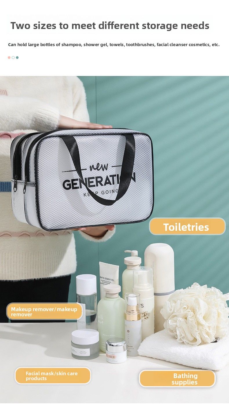 Bolsa de cosméticos de gran capacidad, bolsa de almacenamiento, bolsa de viaje portátil con separación seca y húmeda, bolsa de aseo para cosméticos._voghion.com