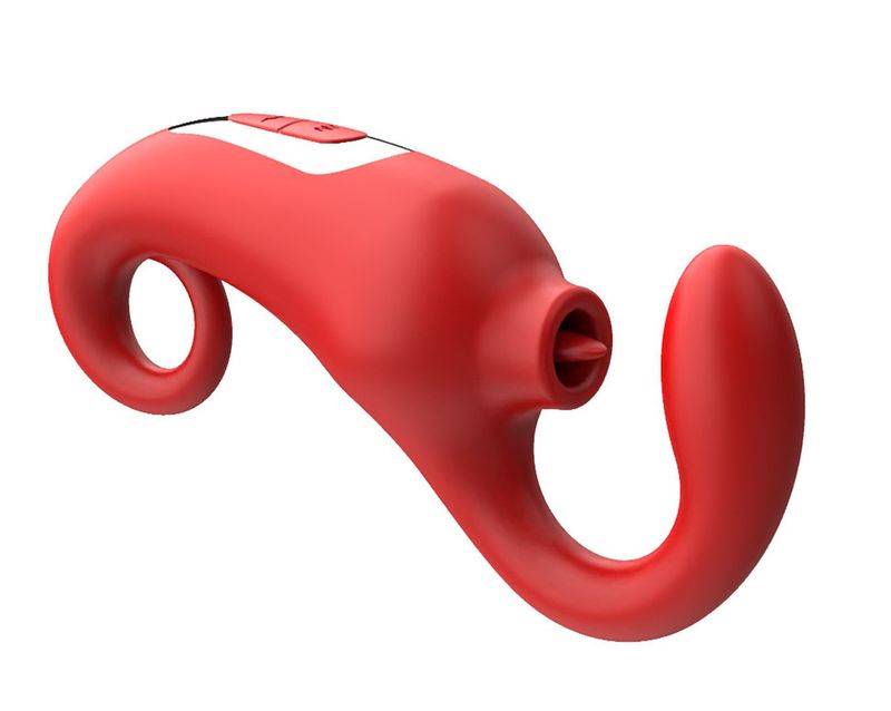 Sucking Tongue Licking Slapping Vibrator Female G Spot Clitoral Masturbator Double Massager Adult Sex Toys_voghion.com