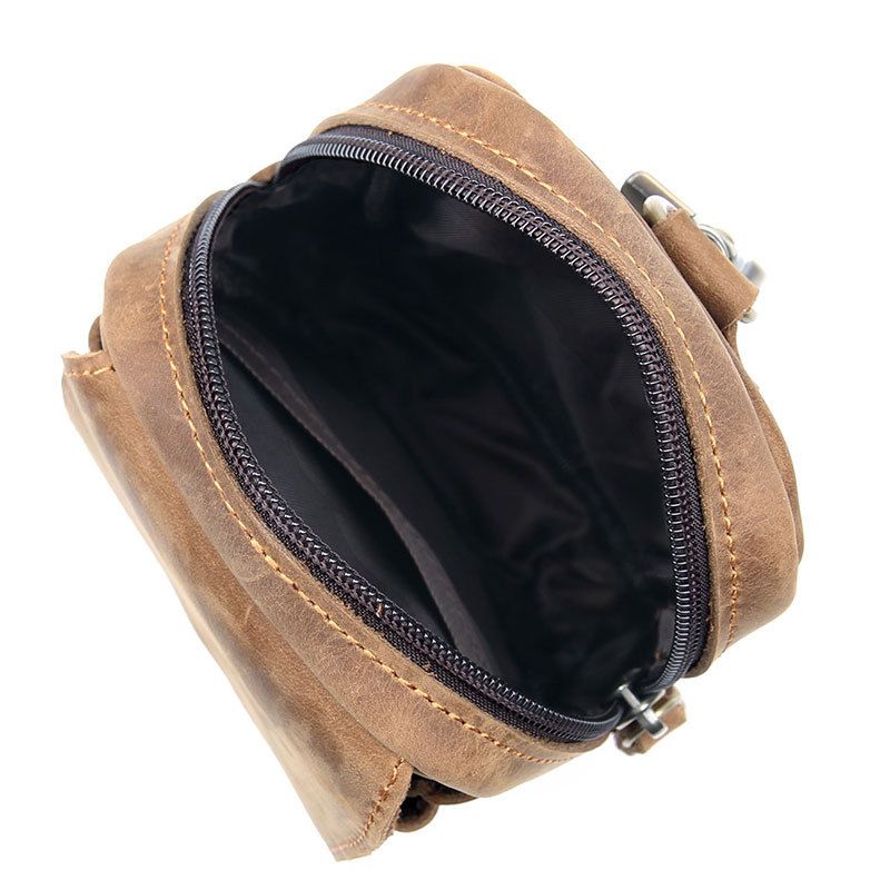 Men Genuine Leather Retro Outdoor Pocket_voghion.com