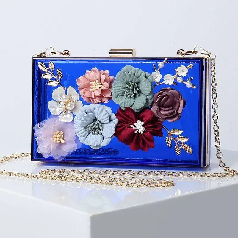 Designers Crossbody New Style Flower, un piccolo quadrato alla moda e tridimensionale per abiti da sera da donna_voghion.com