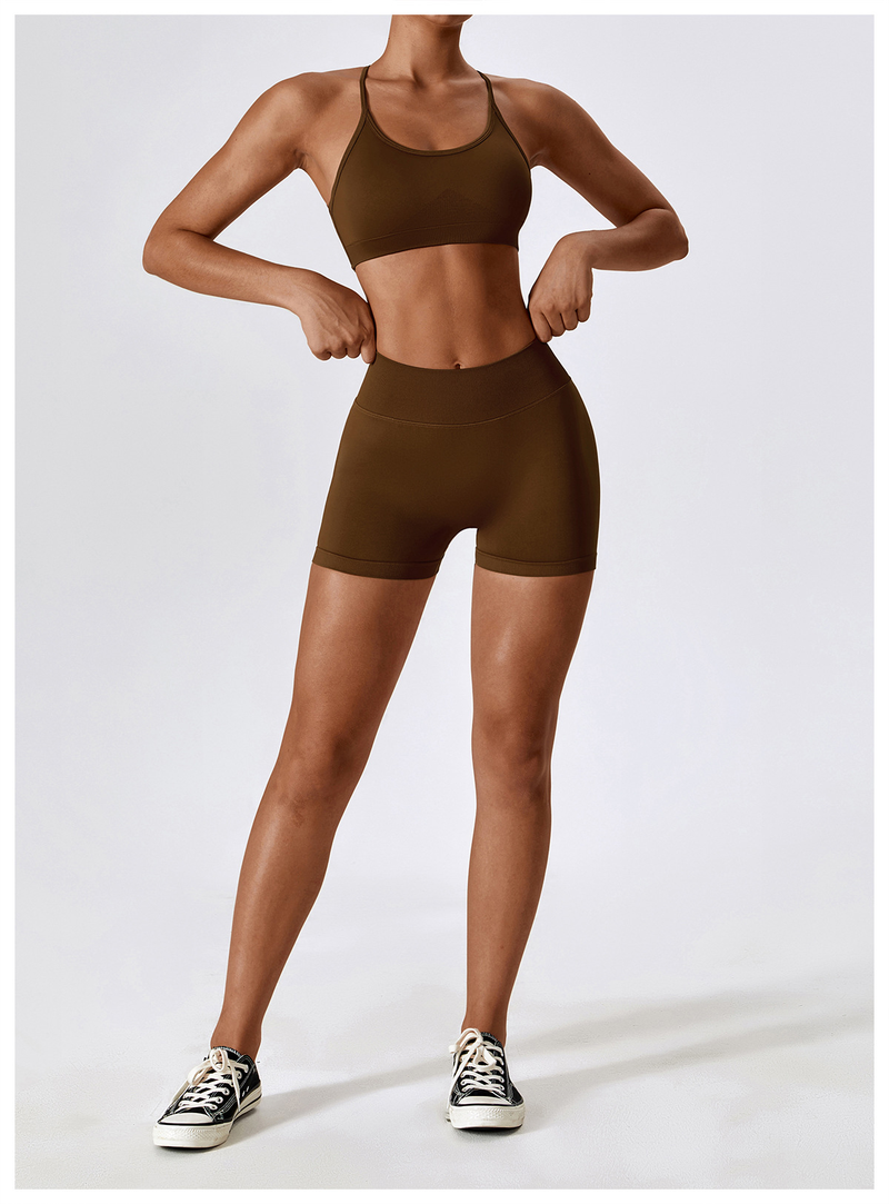 Îmbrăcăminte pentru femei, fără sudură, frumos costum de yoga pe spate, pentru alergare, cu uscare rapidă, strâns, costum de fitness sport pentru femei _voghion.com