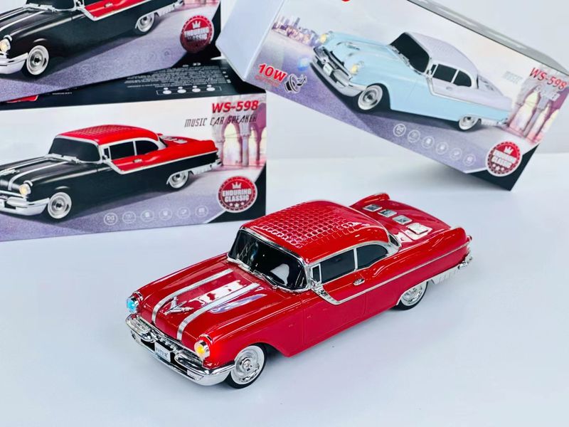 EONKO WS-598 Pontiac Car Shaped Bluetooth Speaker with TF USB FM AUX Handsfree TWS LED Light_voghion.com
