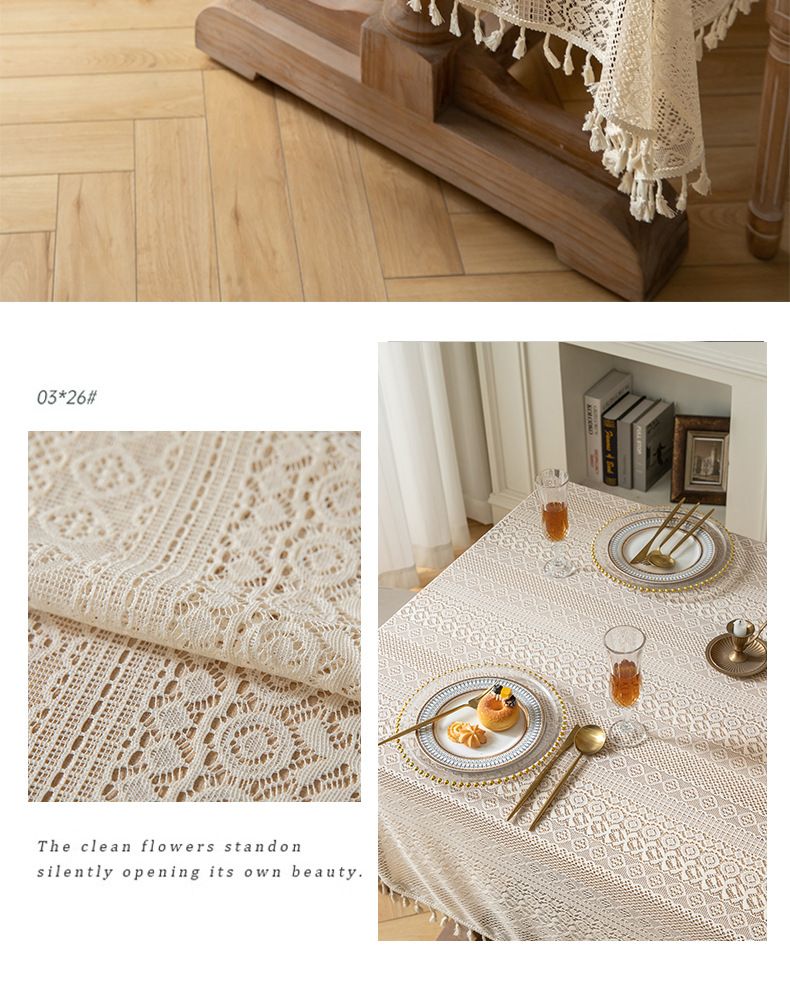 Tovaglia in pizzo bianco beige, decorazione per matrimonio, tovaglia retrò, tovaglia da tavolino, tovaglia con sfondo fotografico_voghion.com