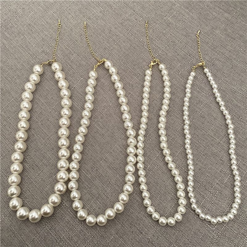 Ins pearl necklace light luxury niche French retro clavicle chain 2023 new style necklace_voghion.com