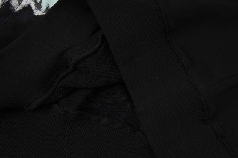 Felpa con cappuccio sottile casual da strada alta con cappuccio stampato da uomo con grande squalo bianco_voghion.com