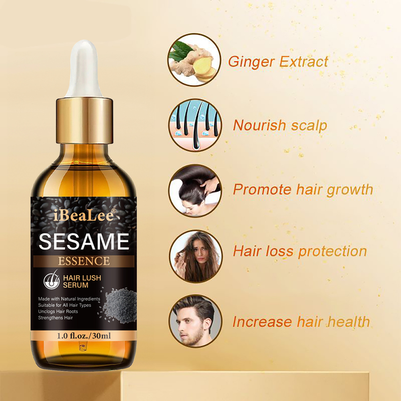 IBeaLee Black Sesame Growth Liquid for Root Strengthening, Moisturizing, Repairing, Improving Anti Loss, Firming, and_voghion.com