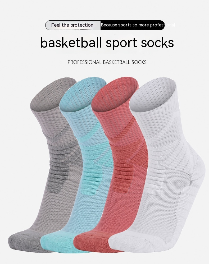 Elite Blue Ball Socks Practical Men's Socks Thickened Ball Socks Non Slip Professional Sports Socks Durable Mid Length Socks Lycra Towel Socks_voghion.com