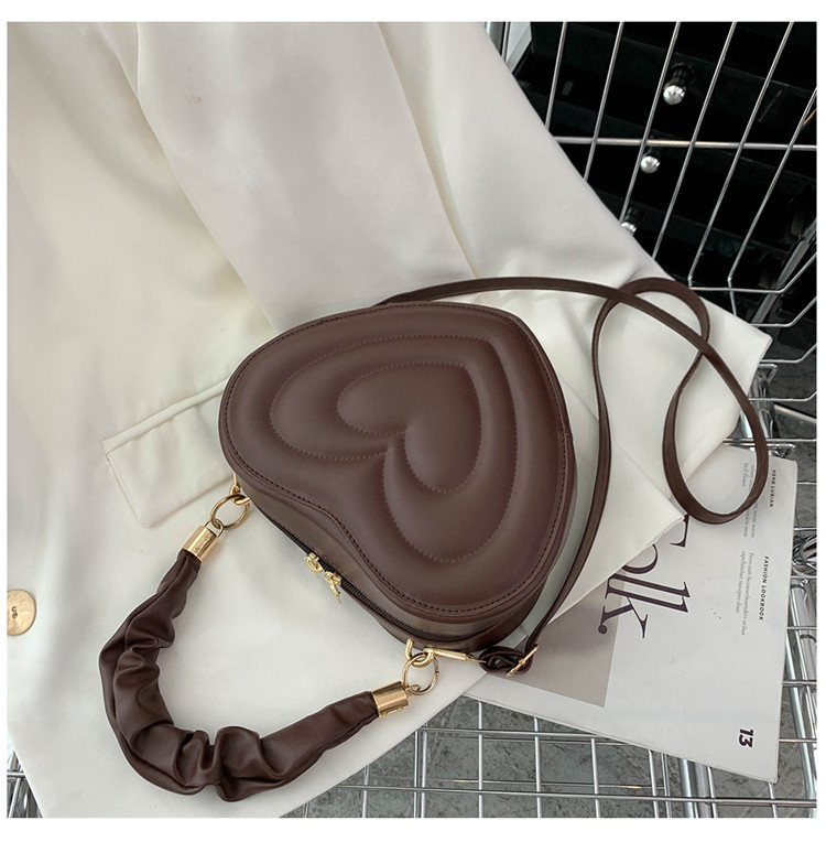 Borse a tracolla firmate a forma di cuore a forma di cuore di amore alla moda Borse a tracolla firmate per donna Borsa con manico superiore in pelle PU solida_voghion.com