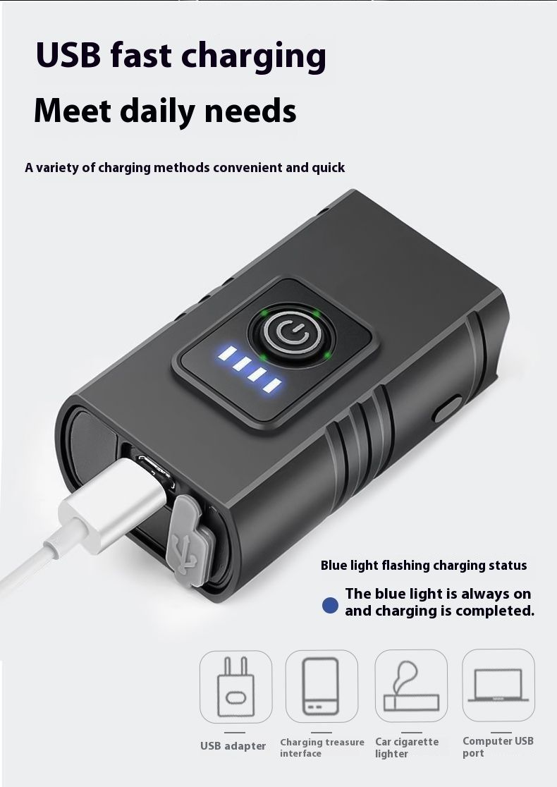 Alumínium ötvözetből készült kerékpár fényszóró USB töltés erős fényű esőálló éjszakai hegyi kerékpár zseblámpa lovagló felszerelés_voghion.com