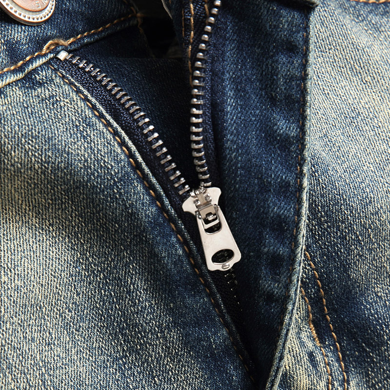 Herrenbekleidung Neue 2024 Sommer Punk Herren Jeans Patchwork Baumwolle Viertelhose Mode Einfache Schlanke Mittlere Taille Herrenhose_voghion.com