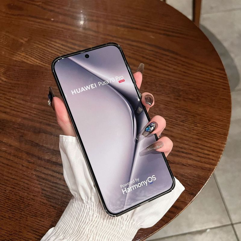 Custodia rigida per PC da 70 mm, antiurto e anti-impronte, trasparente, con foro grande, adatta a Huawei Pura Pro_voghion.com