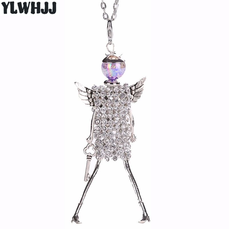 Pronta consegna YLWHJJ nuove collane lunghe nere carine per bambole da donna e pendenti per abiti caldi per bambine, maxi collana di marca, dichiarazione di moda_voghion.com