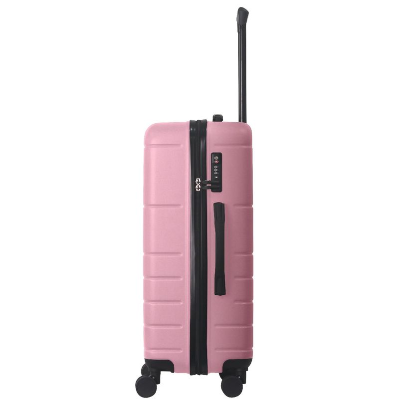 Luggage Sets ABS Hardshell 3pcs Luggage, Lightweight Durable Suitcase Sets Spinner Wheels Suitcase With TSA Lock 20''24''28'' Available(Pink)_voghion.com