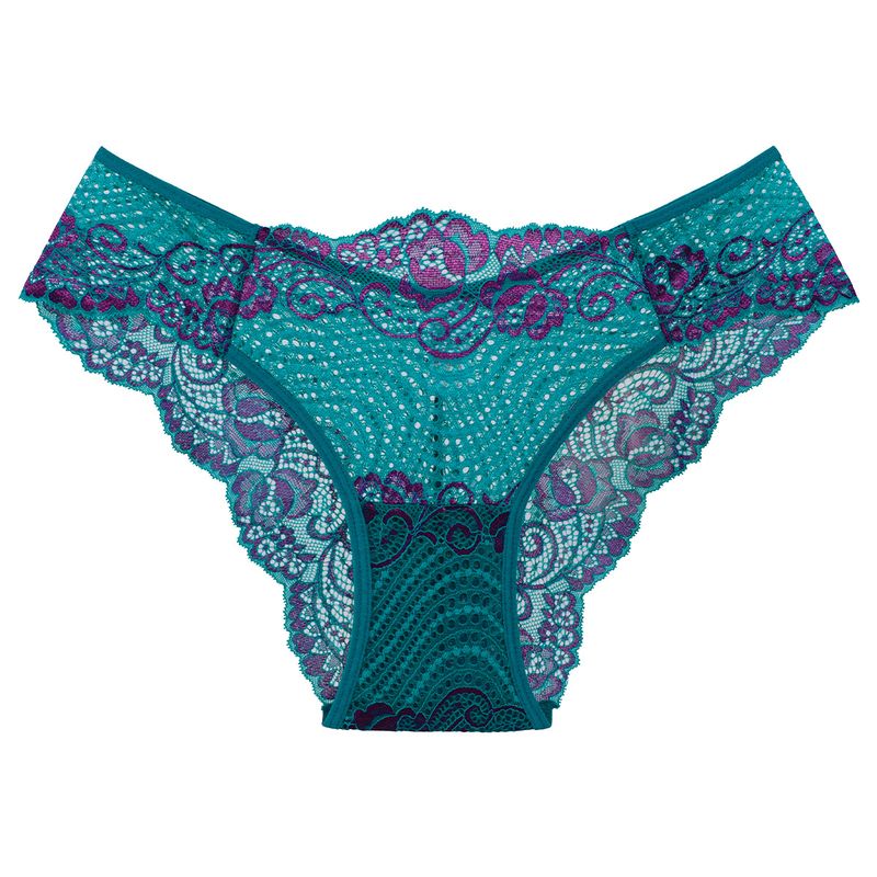 2025d Lace Trim Soft Breathable Women's Multi-color New Hip-hugging Sexy Panties_voghion.com