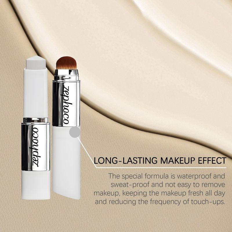 Zephoco Elfenbeinweißer Concealer, farbwechselnder Foundation-Stick, feuchtigkeitsspendend, zart, täglich feuchtigkeitsspendend, natürlich, matt, klar_voghion.com
