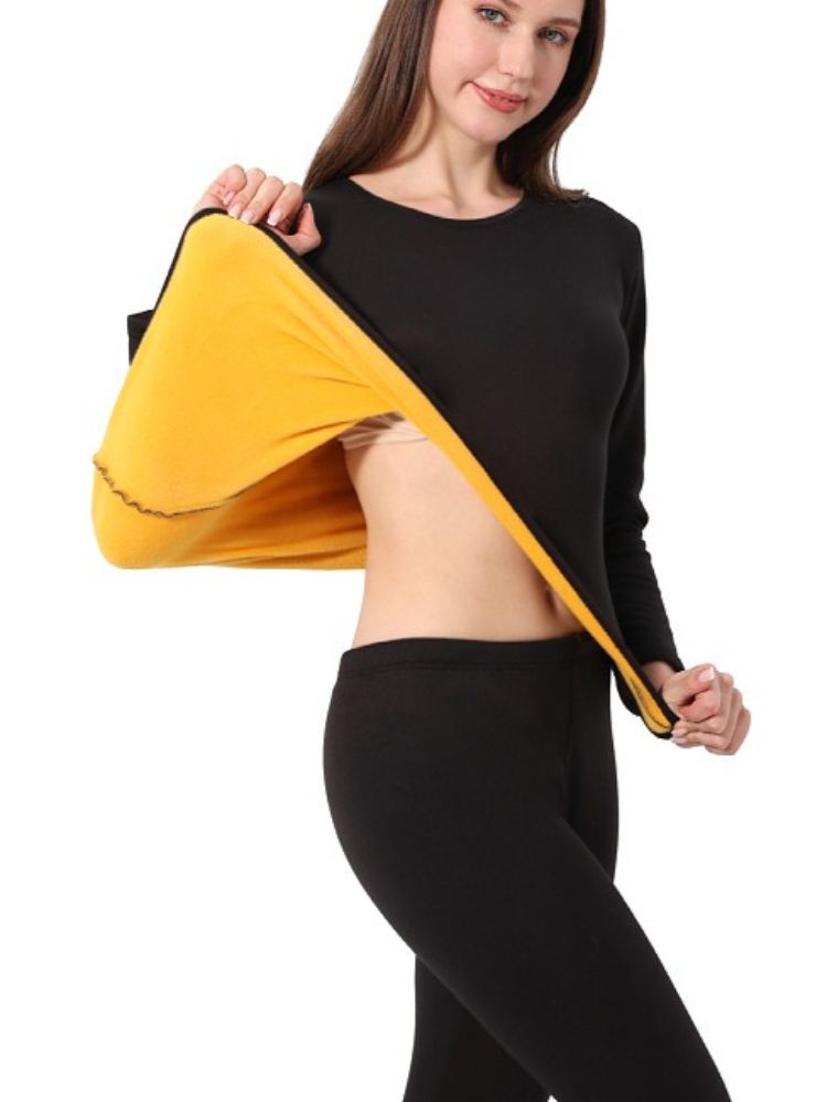 K Golden Fluff Warm Round Neck Sweater With Thickening For Women Plus Size Autumn Clothes_voghion.com