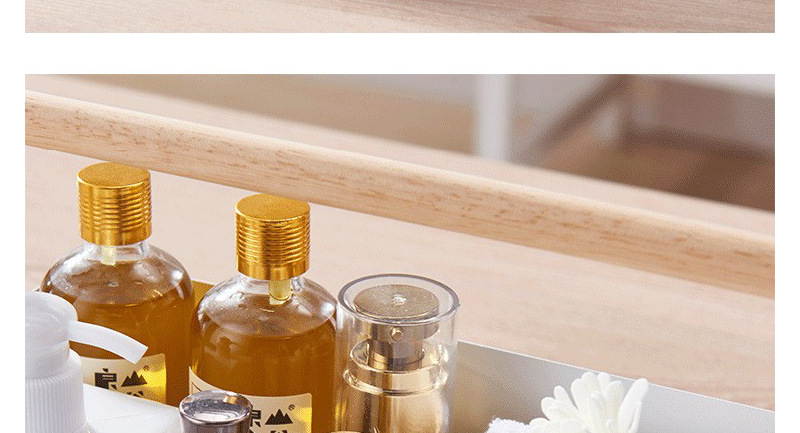 Wabi-Sabi Minimalist Iron Storage Box With Wooden Handle | Multi-Functional Organizer For Cosmetics, Snacks & Accessories_voghion.com