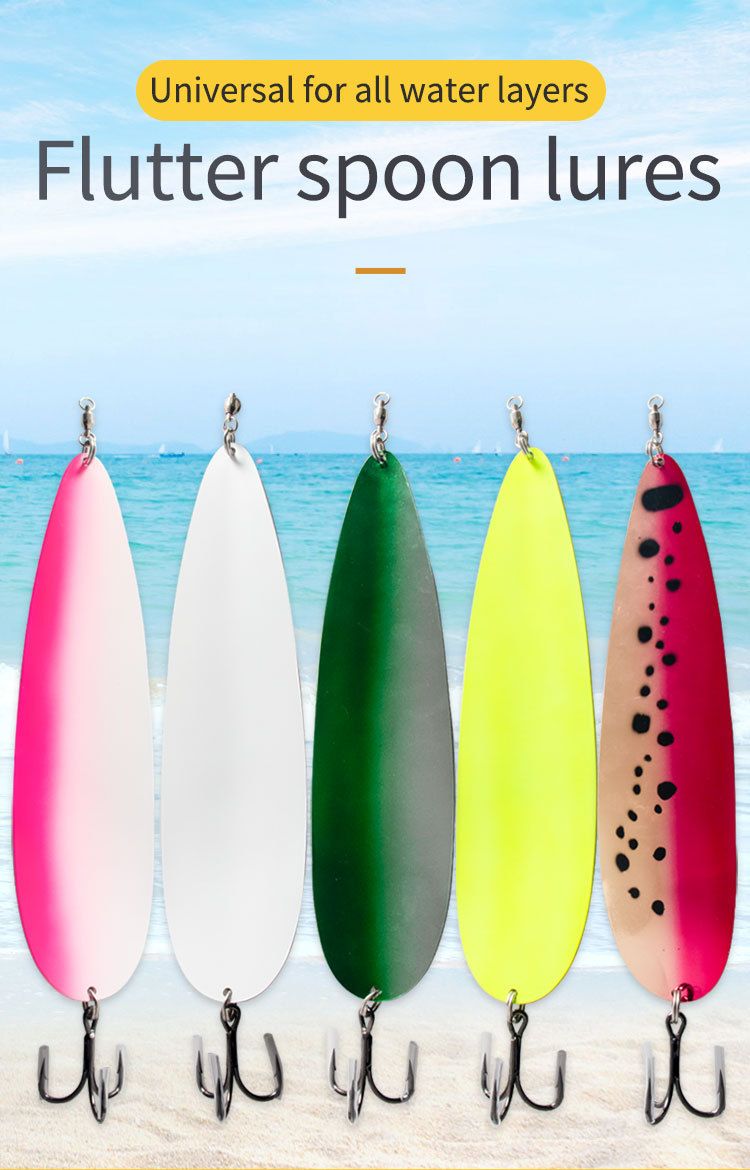 New 11" Sequin Metal Vibrating Fish Bait Striped Bass Fishing Spoon Lure_voghion.com