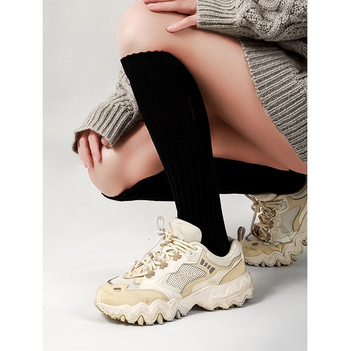 Chaussettes mi-mollet tendance pour femme, style printemps-été 2025d, quatre couleurs_voghion.com