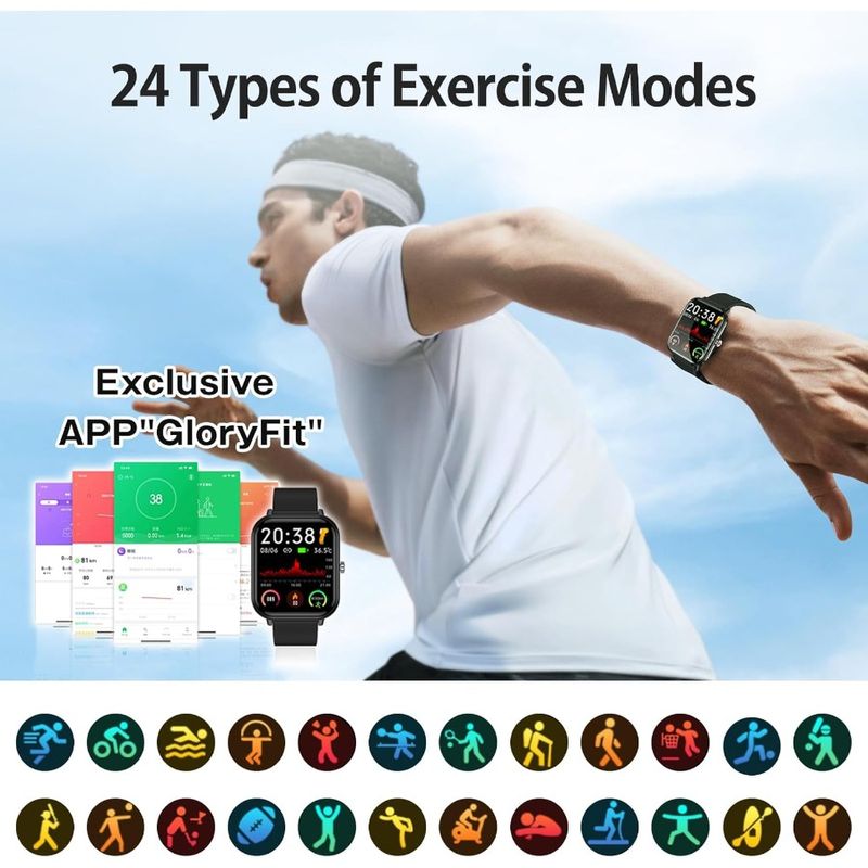 Smart Watch For Men Women Fitness Tracker 1.9 Smartwatches 24 Sports Modes Heart Rate Sleep Monitor Pedometer Spo2 Step Counter_voghion.com