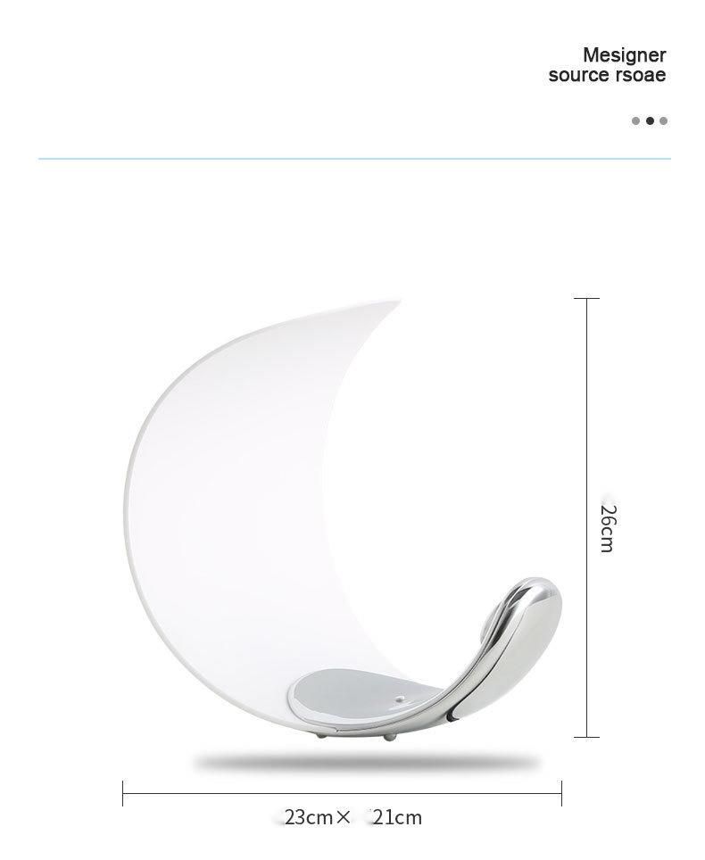 Italian Moon Design Sense Simple Bedroom Crescent Atmosphere Touch Creative C-Shaped Table Lamp_voghion.com