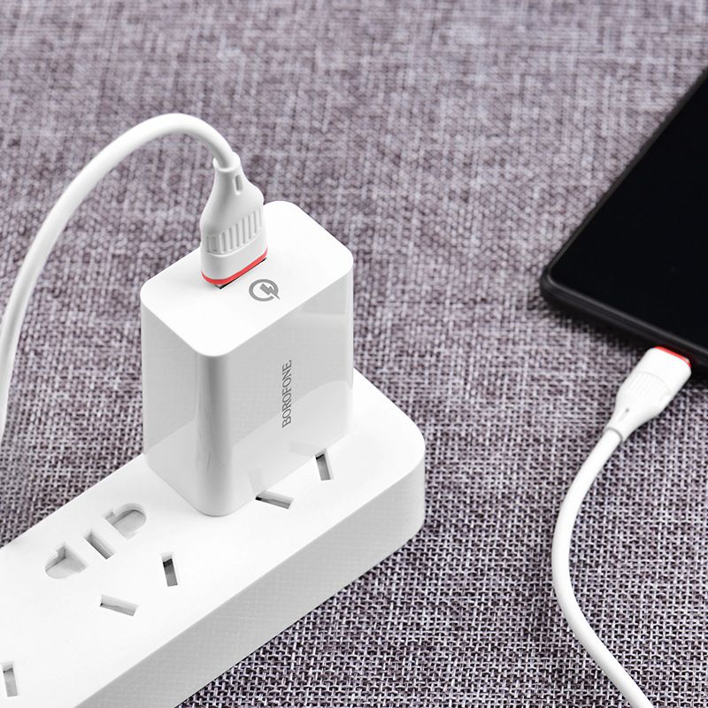 Set de cablare Android BA21 pentru festivaluri de muzică Cap de încărcare standard american Încărcător TYPE-C cu un singur port QC3.0_voghion.com