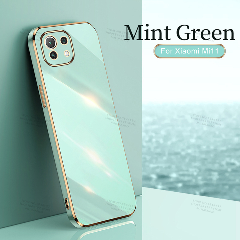Luksusa galvanizēts vāciņš priekš Xiaomi Mi 11 Lite 5G mīksta silikona lēcu aizsardzība priekš Xiaomi_voghion.com