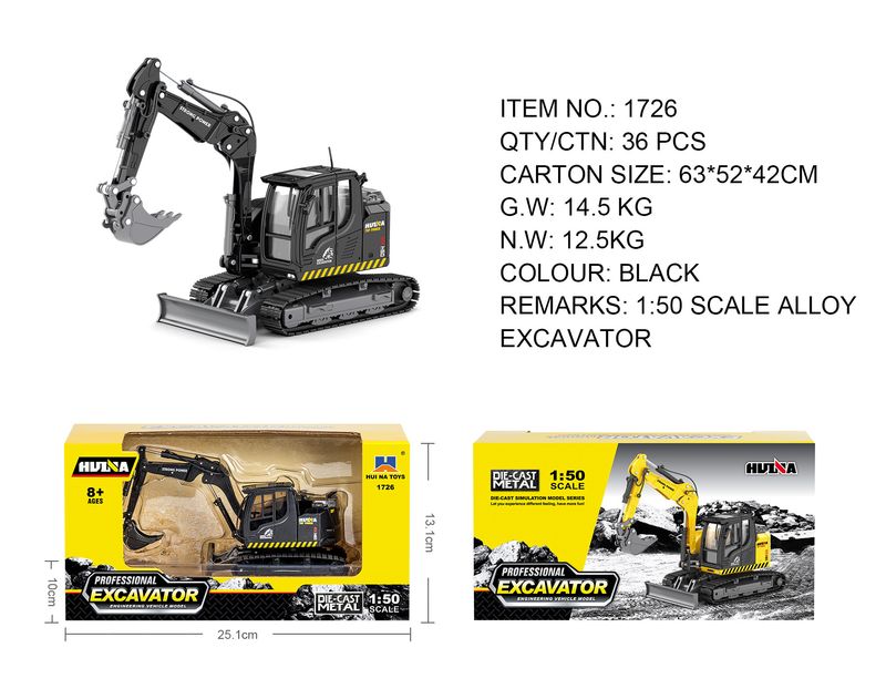 Set di modelli di veicoli da costruzione in lega Mother & Kids in scala 1:50 - Mini escavatore, autocarro con cassone ribaltabile e gru giocattolo resistenti per bambini e collezionisti_voghion.com