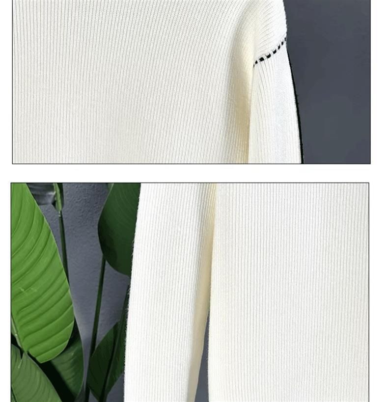 Pure High-End Round Neck Sweater For Men, Light , Slightly Loose Knitwear, New Autumn And Winter Men's Base Shirt_voghion.com