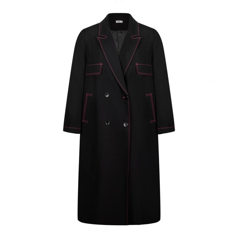 Annie Not Popular Trench con spalle lunghe per donna snellente 2025 Autunno Nuovo stile Cappotto elegante taglie forti_voghion.com