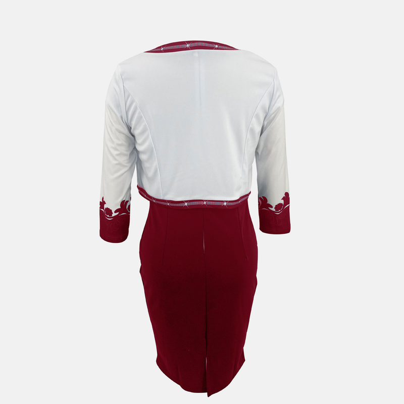 Robe taille haute pour femmes, jupe portefeuille professionnelle, jupe crayon, ensemble deux pièces_voghion.com