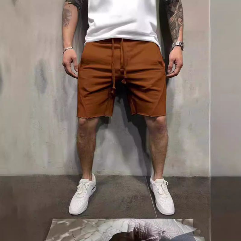 Premium Products 2024 New Fitness Men's Solid Color Running Thin Casual Sports Shorts For Men_voghion.com