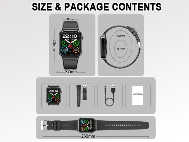 Smartwatch T50, ponad 100 trybów ćwiczeń, monitor snu, wersja sportowa smartwatcha na systemy iOS i Android._voghion.com