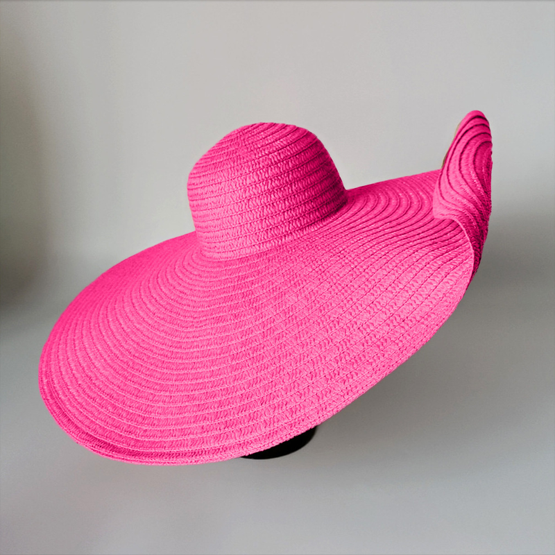 Cappello da spiaggia pieghevole Ins, da donna, in paglia oversize, con tesa larga 70 cm, protezione solare_voghion.com