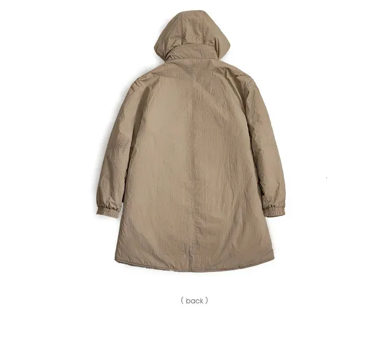 Maden Vintage, giacca imbottita in cotone di media lunghezza, con cappuccio color cachi, giacca da uomo in PCU Level7, classico parka invernale caldo_voghion.com