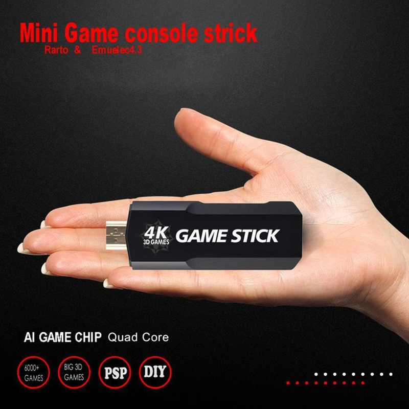 GD10 Game Stick Ενσωματωμένο 40000 παιχνίδια 128GB/64GB/32GB 2.4G Ασύρματο χειριστήριο HD Retro Κονσόλα παιχνιδιών βίντεο 4k HD Κονσόλα παιχνιδιών βίντεο_voghion.com